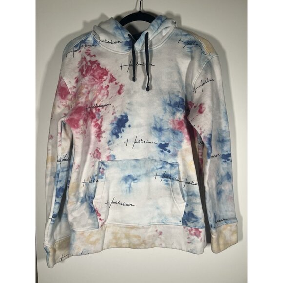 Hollister Must-Have Collection tie-dye logo all-over hoodie sz S skatergraffiti - Picture 1 of 7